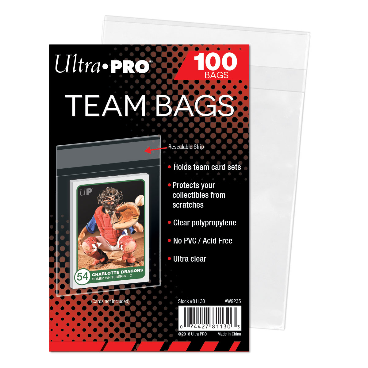 UP Obaly Team Bags Ultra Pro (100 ks)