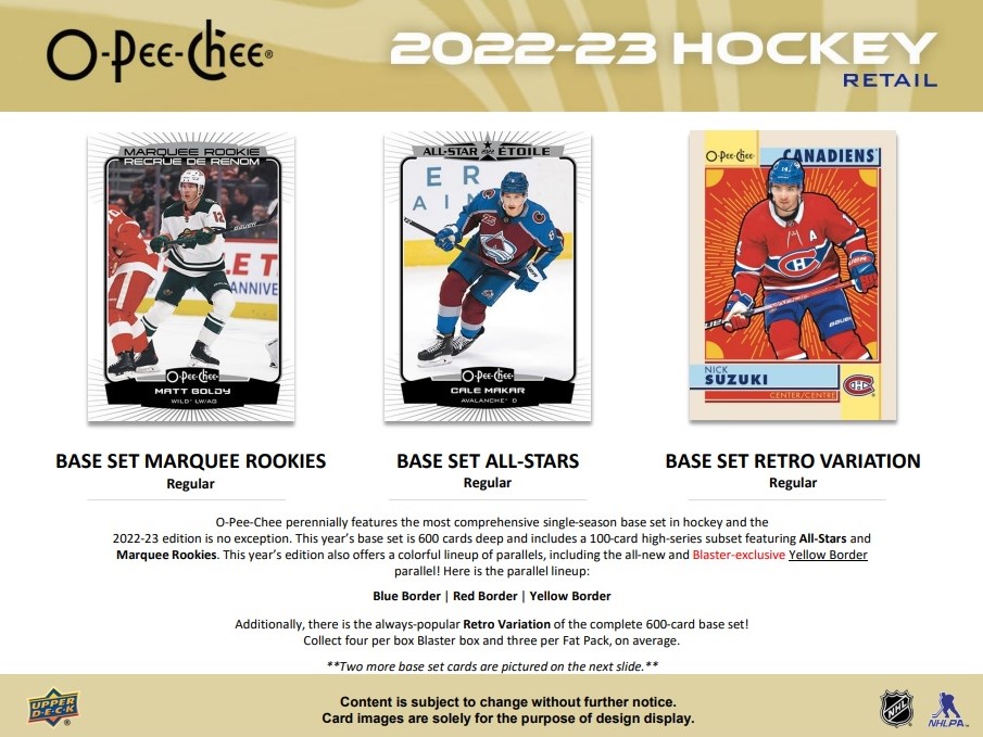 2022/23 Upper Deck O-Pee-Chee Hockey Hobby Box