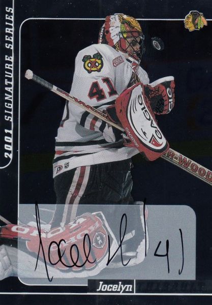 AUTO karta JOCELYN THIBAULT 00-01 BAP Signature Series Autograph číslo 138