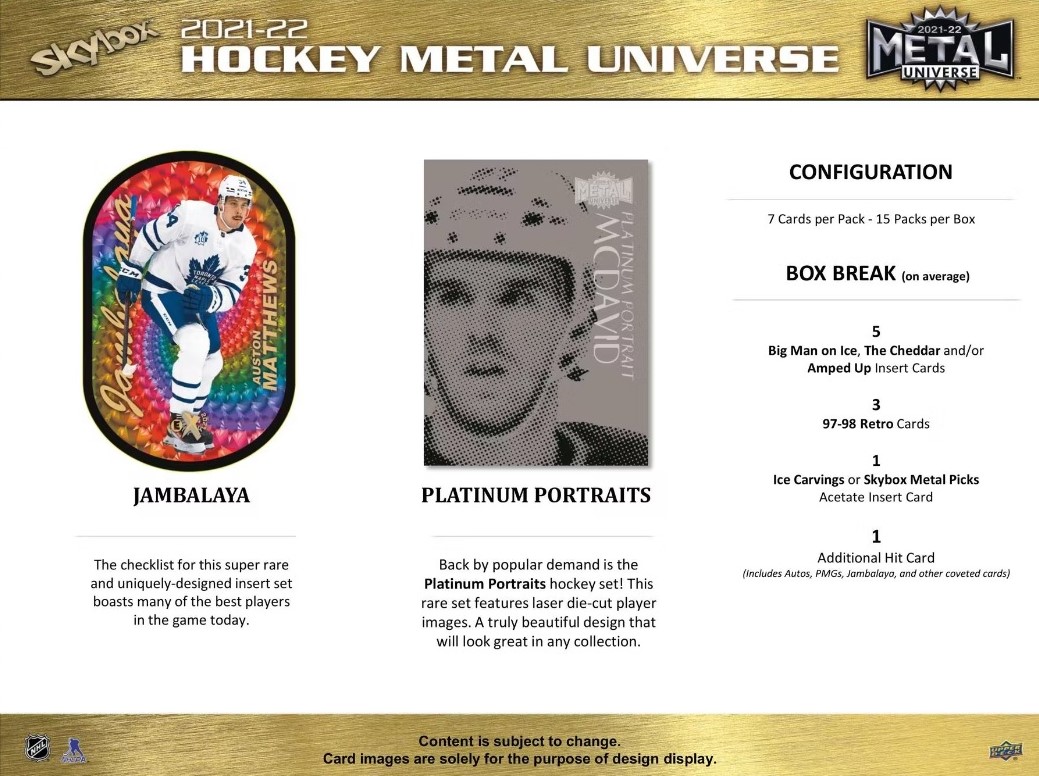 2021-22 Metal Universe Aleksander Barkov The Cheddar - Florida Panthers