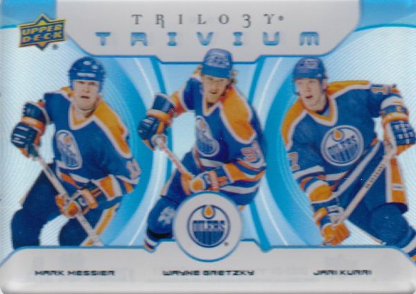 insert karta MESSIER/GRETZKY/KURRI 23-24 Trilogy Trivium číslo TR-9