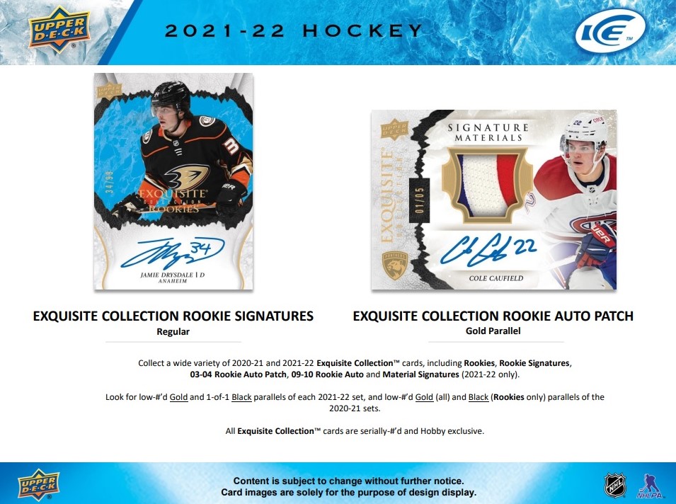 Cole Caufield 2021-22 UD Exquisite Extra Exquisite Rookie Jersey /299  CANADIENS - All-Star Sports