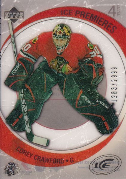 insert RC karta COREY CRAWFORD 05-06 UD Ice Premieres /2999