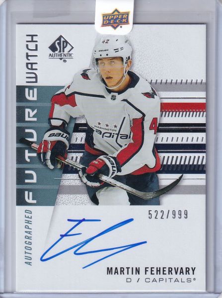 AUTO RC karta MARTIN FEHERVARY 19-20 SP Authentic Autographed Future Watch /999