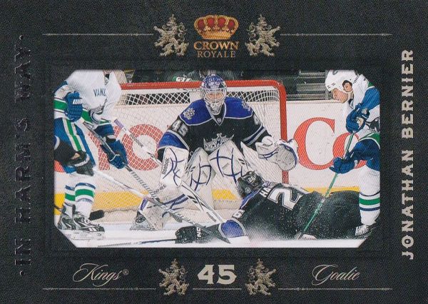 insert karta JONATHAN BERNIER 10-11 Crown Royale In Harm´s Way /299