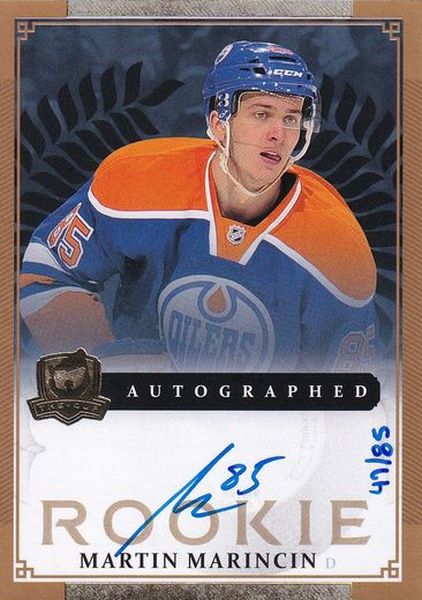 AUTO RC karta MARTIN MARINČIN 13-14 UD The CUP Autographed Rookie Gold /85