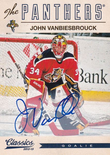 AUTO karta JOHN VANBIESBROUCK 12-13 Classic Signatures číslo 106