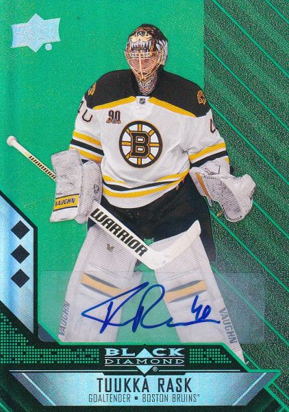 AUTO karta TUUKKA RASK 14-15 Black Diamond Emerald Autograph Triple /10