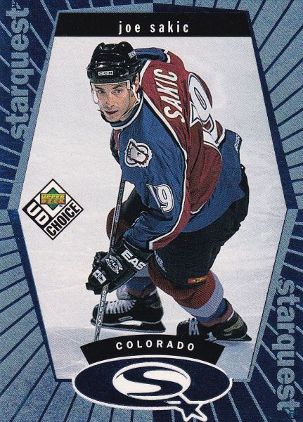 insert karta JOE SAKIC 98-99 UD Choice Starquest Blue číslo SQ11