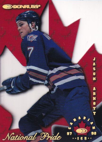 insert karta JASON ARNOTT 97-98 Donruss Canadian Ice National Pride /1997