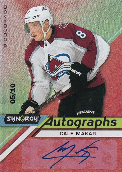 AUTO karta CALE MAKAR 20-21 Synergy Autographs Red /10