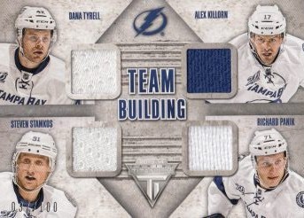 jersey karta TYRELL/KILLORN/STAMKOS/PÁNIK 13-14 Titanium Team Building /100