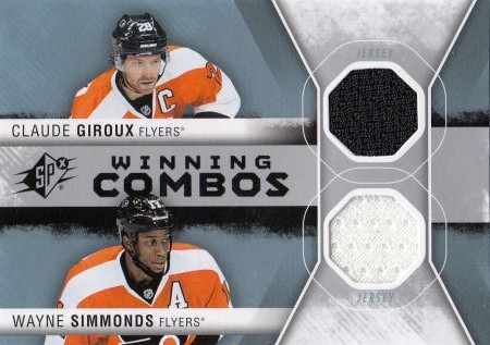 jersey karta GIROUX/SIMMONDS 14-15 SPx Winning Combos číslo WC-GS