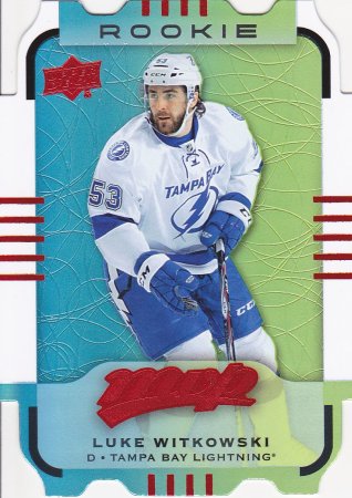 insert RC karta LUKE WITKOWSKI 15-16 MVP Colors & Contours Teal Rookie číslo 177