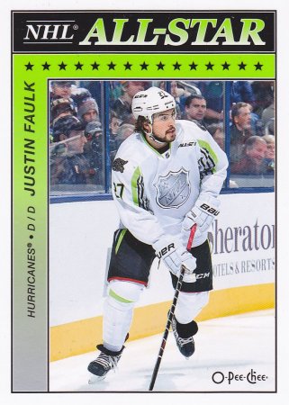 insert karta JUSTIN FAULK 15-16 OPC NHL All-Star Checklist číslo AS-44