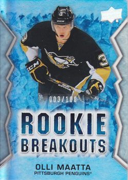 insert RC karta OLLI MAATTA 13-14 UD Ser. 2 Rookie Breakouts /100