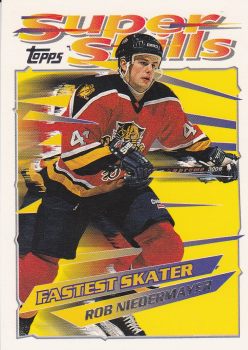 insert karta ROB NIEDERMAYER 95-96 Topps Super Skills Silver číslo 22