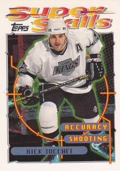 insert karta RICK TOCCHET 95-96 Topps Super Skills Silver číslo 64