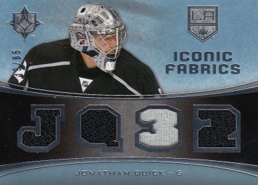 jersey karta JONATHAN QUICK 15-16 UD Ultimate Iconic Fabrics /65