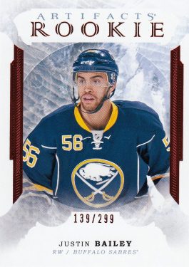 insert RC karta JUSTIN BAILEY 16-17 Artifacts Rookie Ruby /299