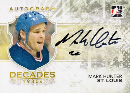 AUTO karta MARK HUNTER 10-11 ITG Decades 1980s Autograph číslo A-MH