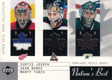 jersey karta JOSEPH/BURKE/TURCO 02-03 Mask Collection Nation´s Best číslo N-JBT