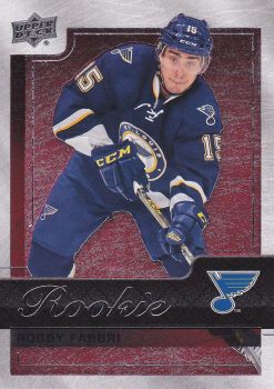 insert RC karta ROBBY FABBRI 15-16 UD Fusion Rookie číslo R8