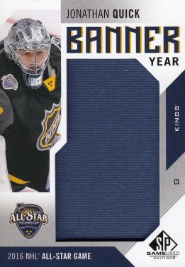 jersey karta JONATHAN QUICK 16-17 SPGU Banner Year All-Star 2016 číslo BAS-JQ