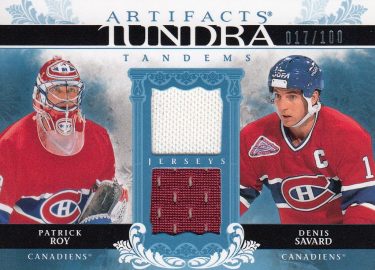  jersey karta ROY/SAVARD 09-10 Artifacts Tundra Tandems /100