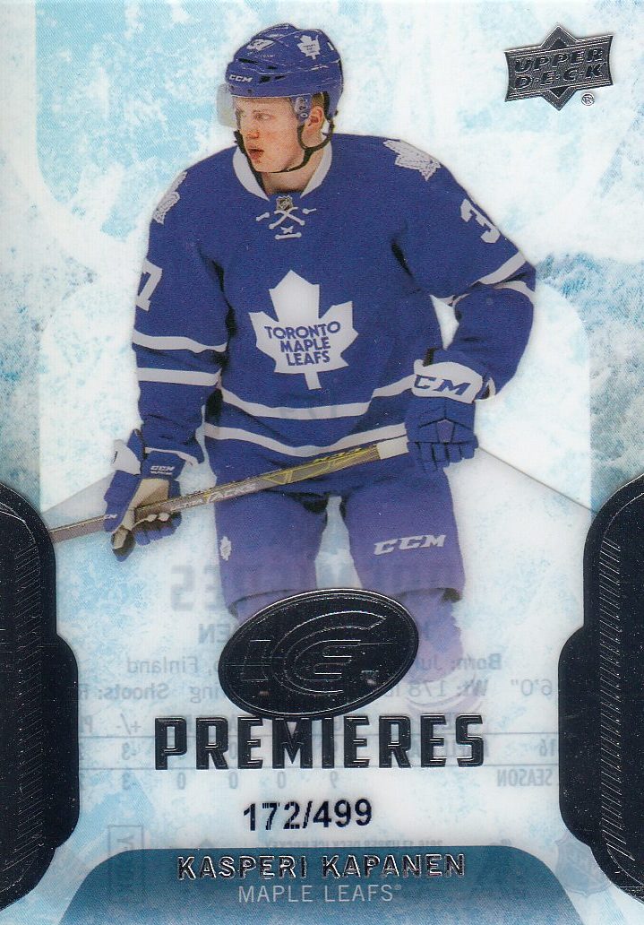 insert RC karta KASPERI KAPANEN 16-17 UD Ice Premieres /499