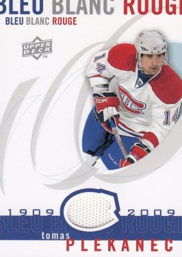 jersey karta TOMÁŠ PLEKANEC 08-09 UD Canadiens Centennial Set číslo LBBR-PL