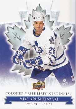 paralel karta MIKE KRUSHELNYSKI 17-18 Toronto Centennial Blue Die-Cut číslo 74