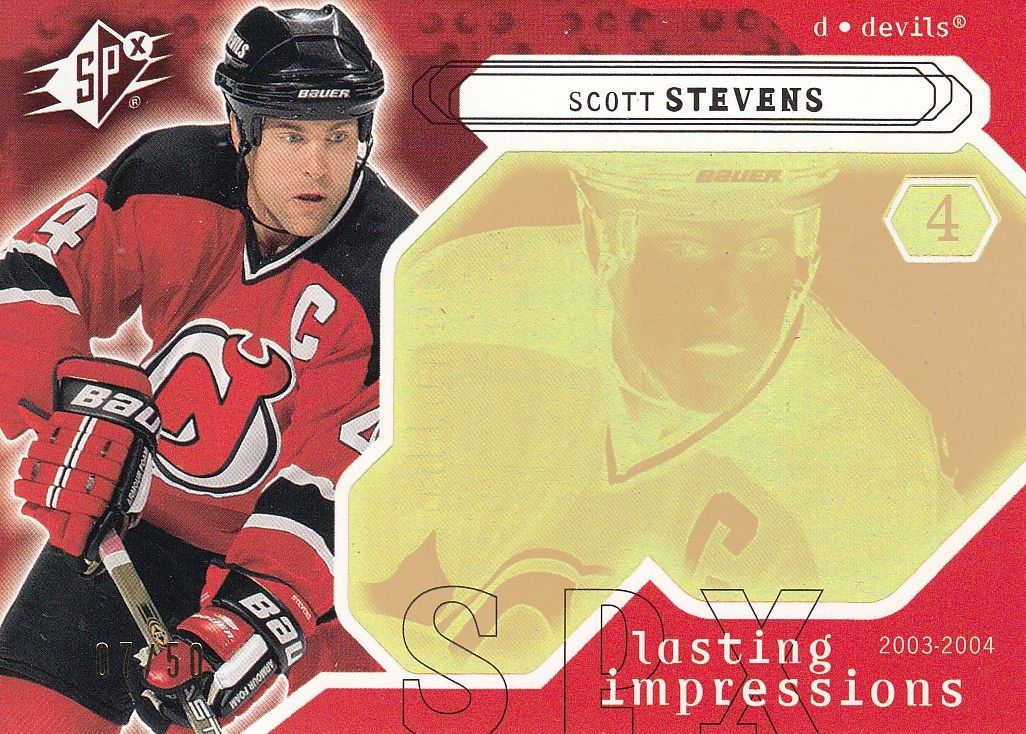 insert karta SCOTT STEVENS 03-04 SPx Lasting Impressions Radiance /50