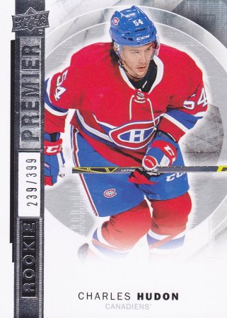 insert RC karta CHARLES HUDON 15-16 UD Premier Rookie /399