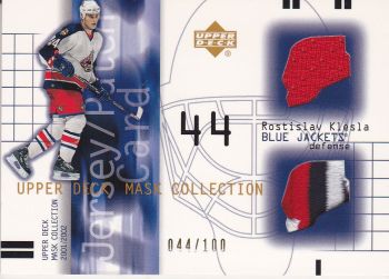 jersey patch karta ROSTISLAV KLESLA 01-02 Mask Collection Jersey and Patch /100