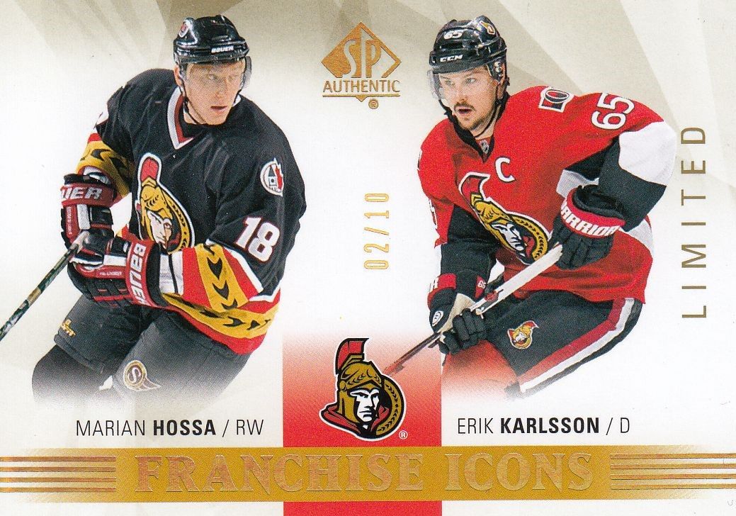 insert karta HOSSA/KARLSSON 15-16 SP Authentic Franchise Icons Limited /10