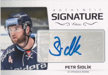 AUTO karta PETR ŠIDLÍK 18-19 OFS Classic Ser. 1 Authentic Signature /29