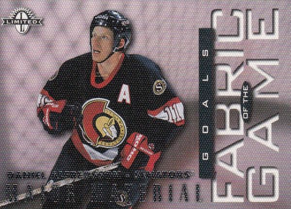 insert karta DANIEL ALFREDSSON 97-98 Limited Fabric of the Game /1000