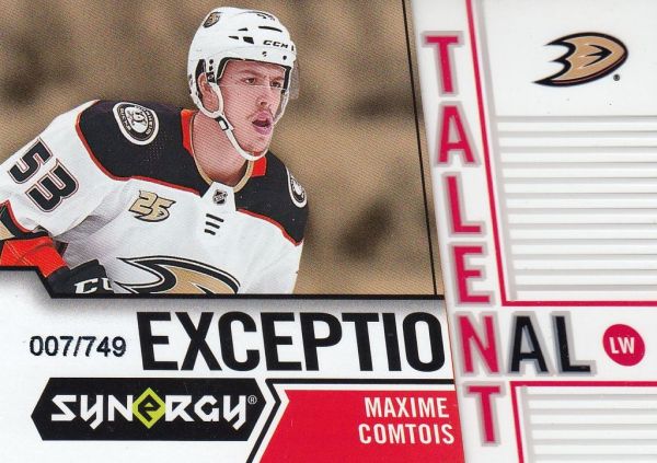 insert RC karta MAXIME COMTOIS 18-19 Synergy Exceptional Talent /749