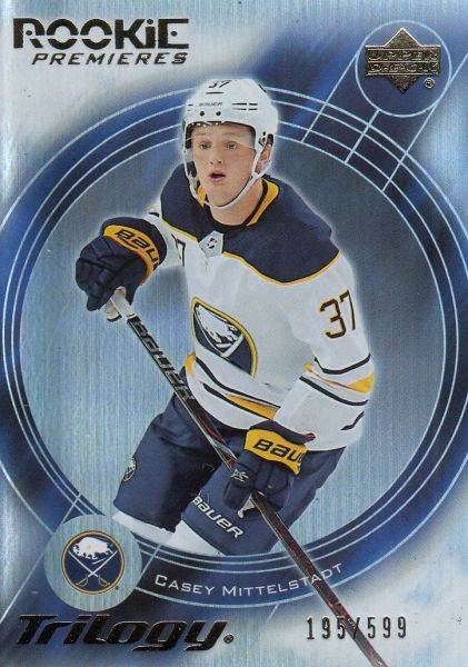 insert RC karta CASEY MITTELSTADT 18-19 Trilogy Rookie Premieres /599