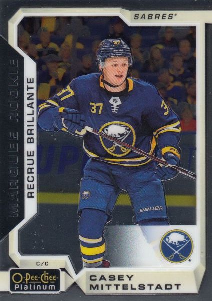 insert RC karta CASEY MITTELSTADT 18-19 OPC Platinum Marquee Rookie číslo 190