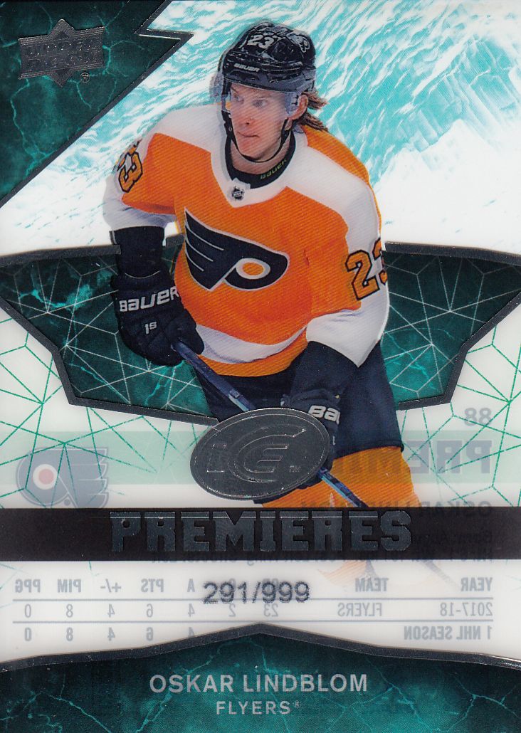 insert RC karta OSKAR LINDBLOM 18-19 UD Ice Premieres /999