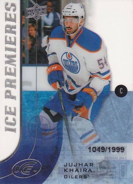 insert RC karta JUJHAR KHAIRA 15-16 UD Ice Ice Premieres /1999