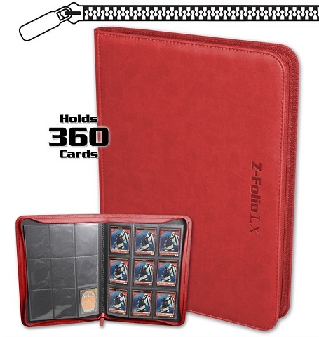 BCW Kožené Premium album A4 Z-Folio LX, červené na zip