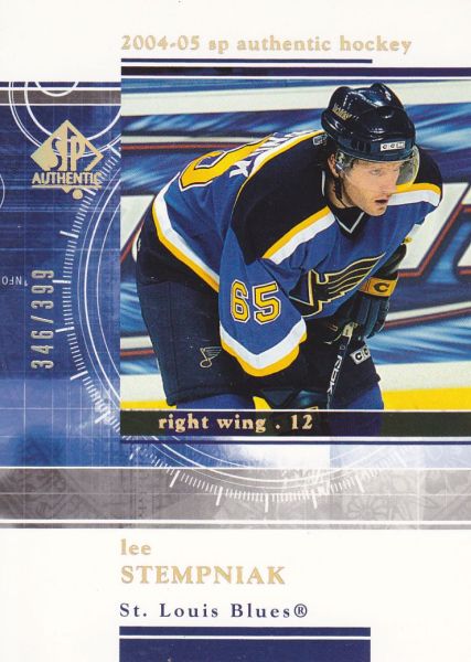 insert RC karta LEE STEMPNIAK 04-05 SP Authentic Rookie Redemptions /399