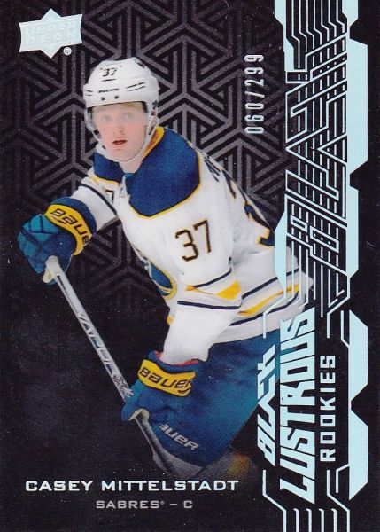 insert RC karta CASEY MITTELSTADT 18-19 UD Black Lustrous Rookies /299