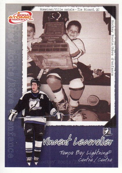 insert karta VINCENT LECAVALIER 03-04 Atomic Hockey Roots číslo 8