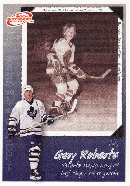 insert karta GARY ROBERTS 03-04 Atomic Hockey Roots číslo 10