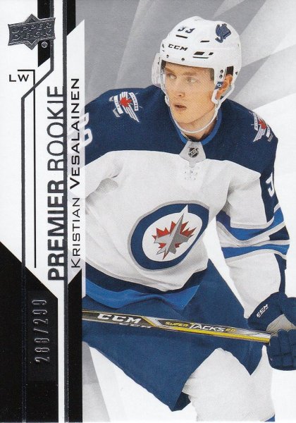 insert RC karta KRISTIAN VESALAINEN 18-19 UD Premier Rookie /299