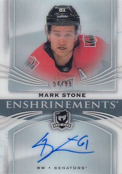 AUTO karta MARK STONE 18-19 UD The CUP Enshrinements /99